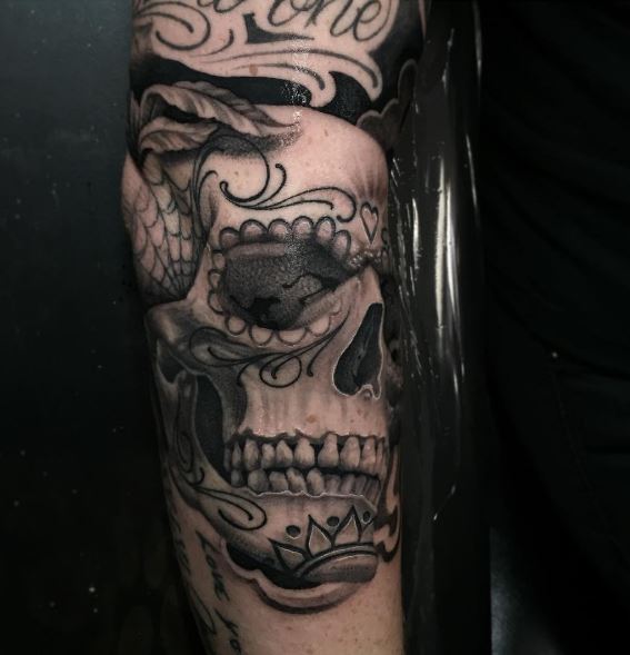 Jour des morts tatouage sur le bras 31