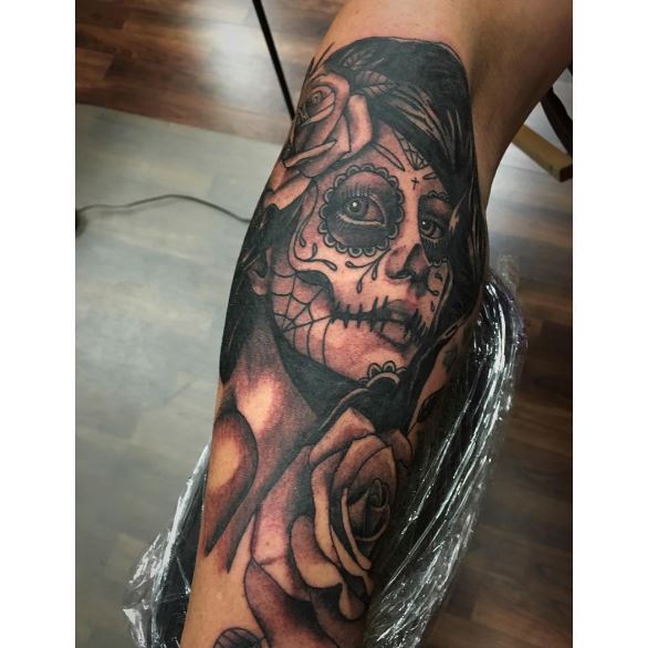 Jour des morts tatouage sur le bras 30