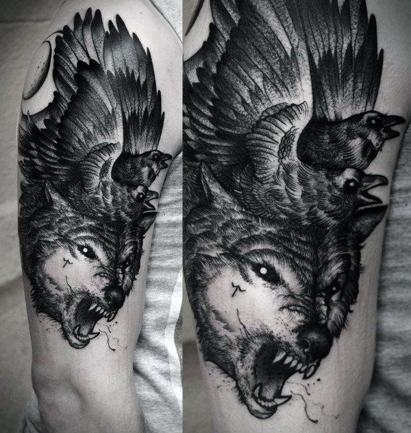 tatouages ​​de loup