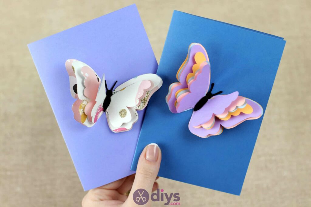 3d papier papillon carte bricolage