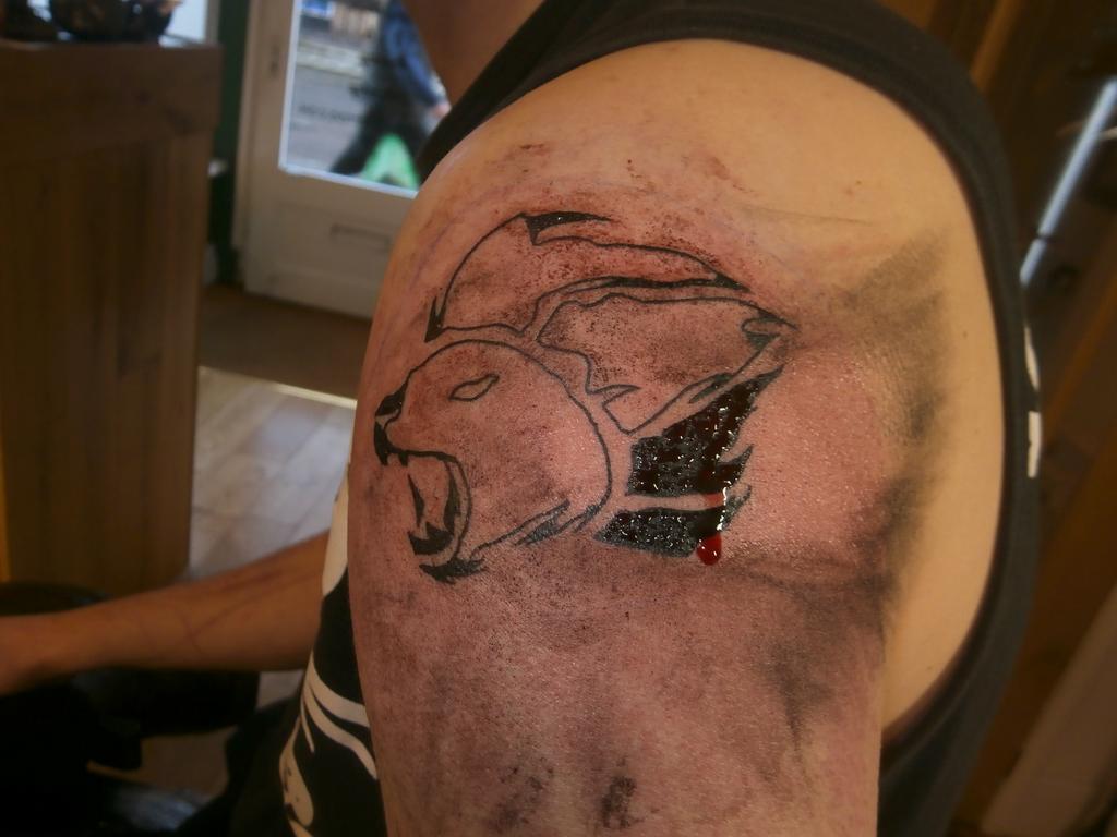 tatouage de garde de lion
