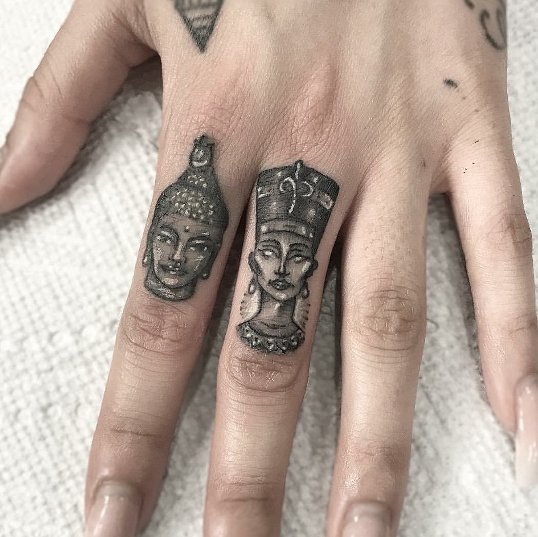 Pharaoh Finger Tattoo