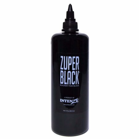 Encre de tatouage professionnelle Intenze Zuper Black 12 Oz