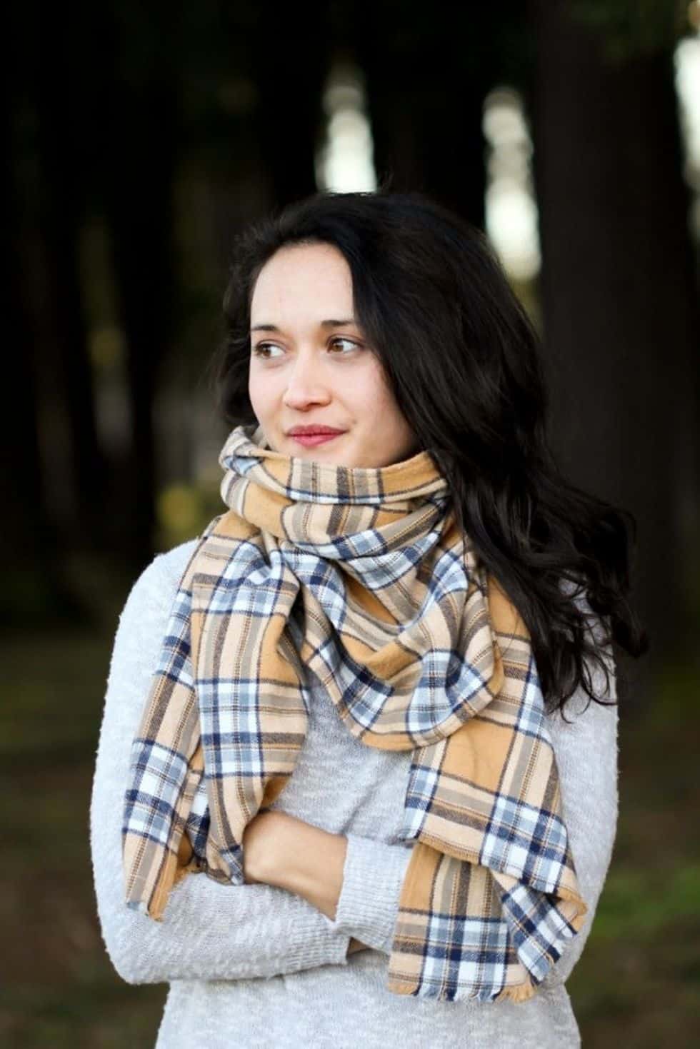 Flannel scarf sewing hack