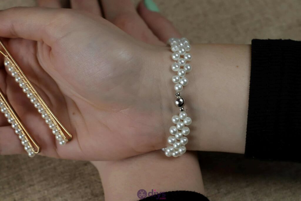 Diy elegant white beads bracelet fashion