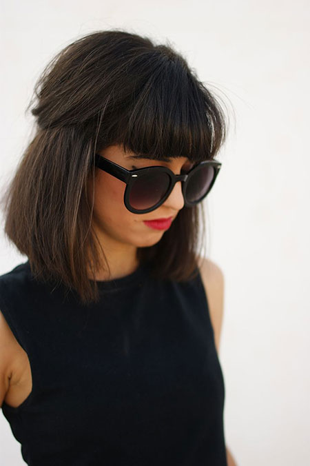 2 franges aux cheveux moyens