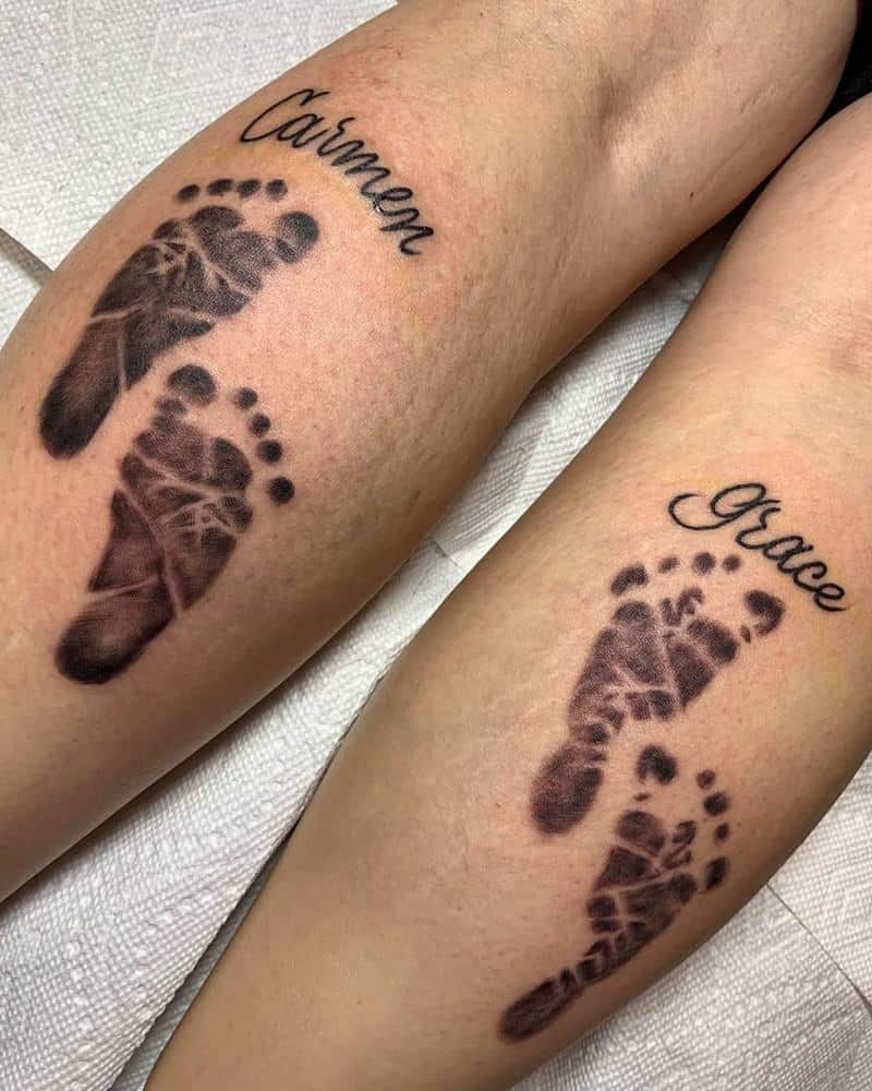 Tatouage de nom d'empreinte