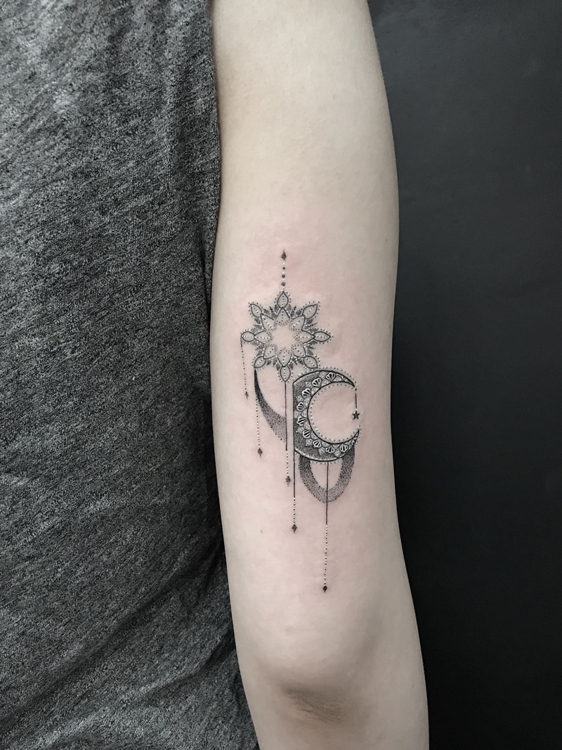 Tatouage étoile mandala