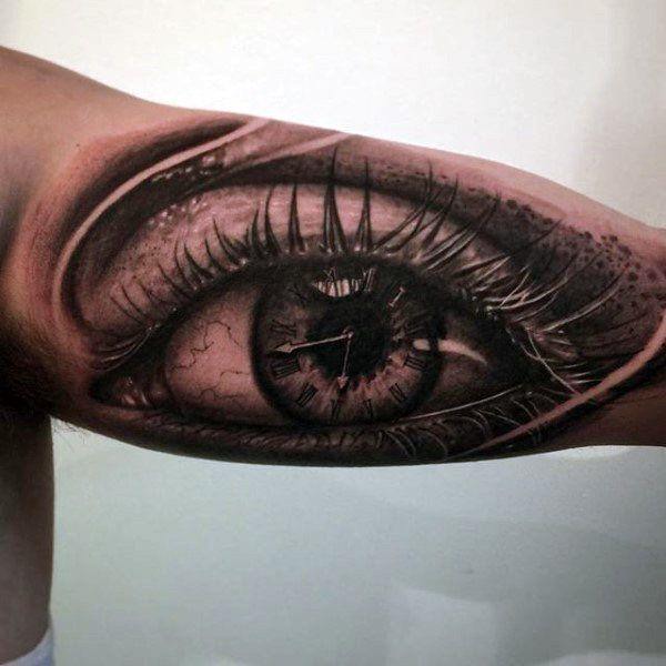 Tatouage Oeil D'horloge