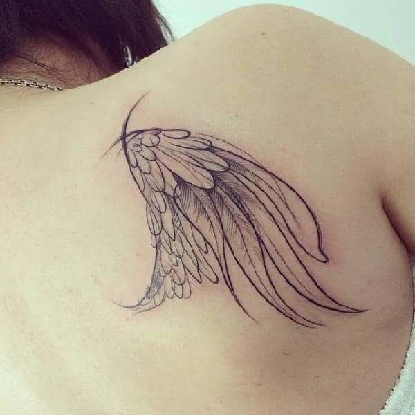 Tatouage Croquis Ailes D'ange