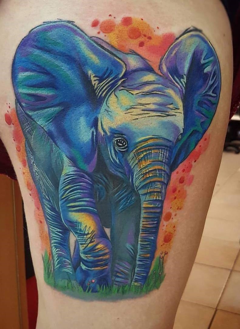 éléphant-tatouage