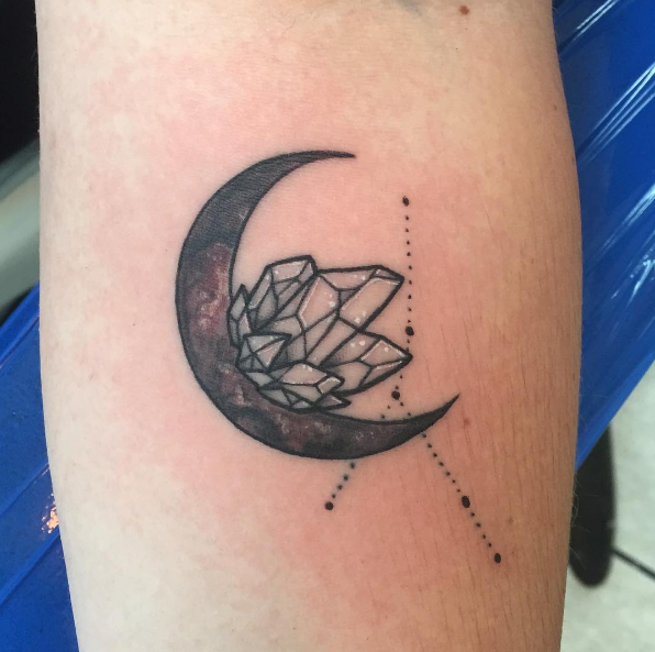 Tatouage Constellation De La Lune En Cristal