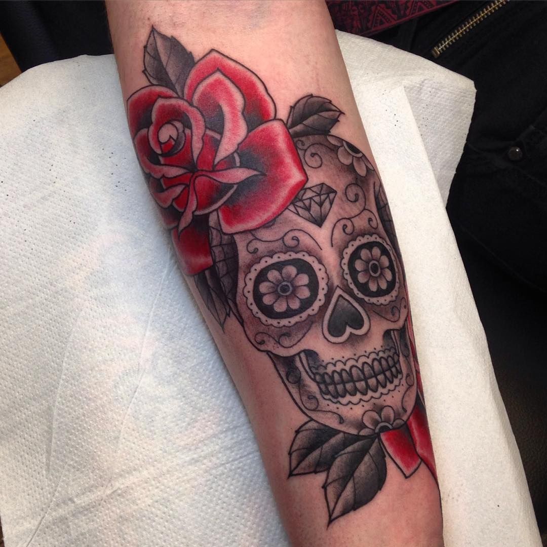 Le tatouage mexicain Skull Rose