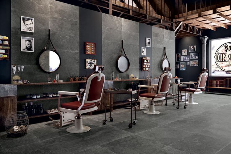 Design d'intérieur de salon de coiffure moderne