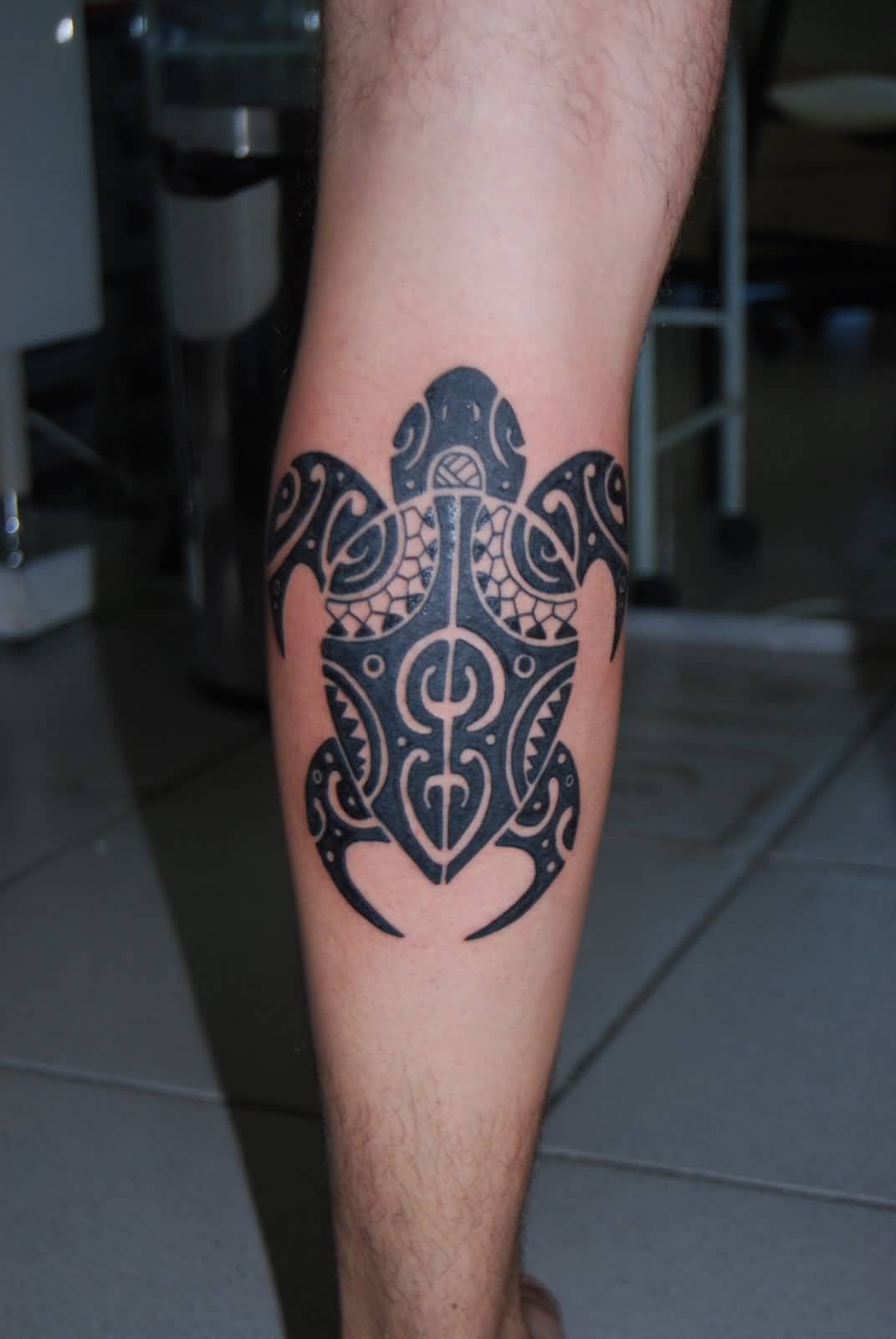 tribal Calf Tattoo