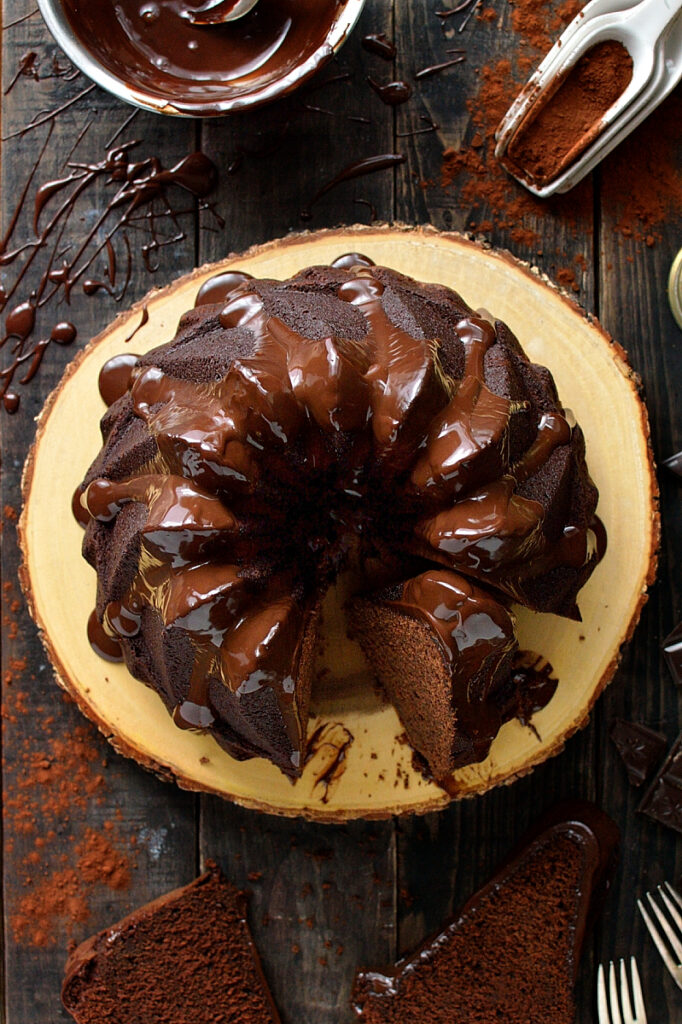 Double chocolate bundt