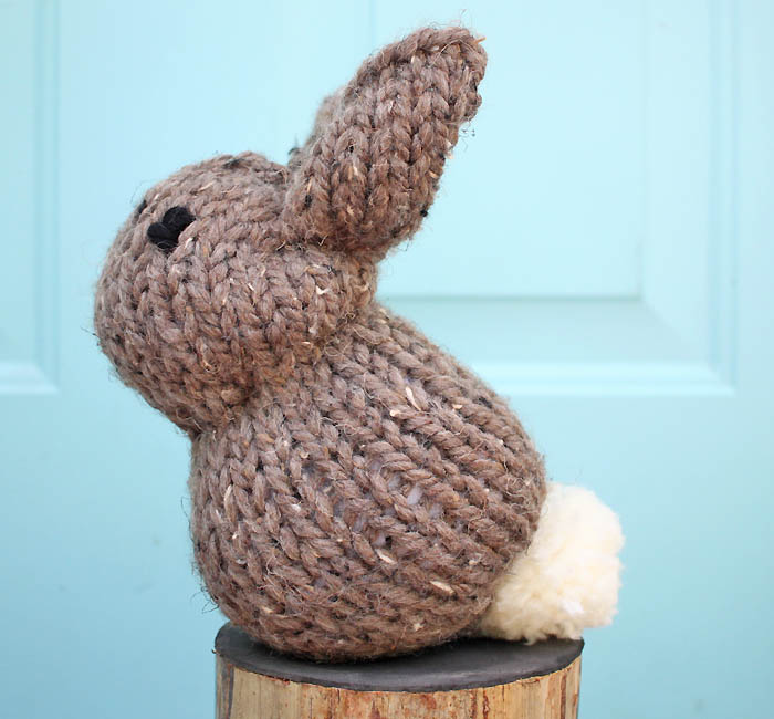One square bunny knitting pattern