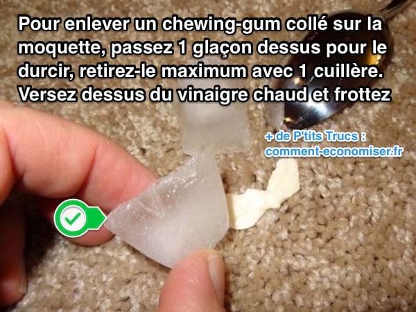 Comment enlever un chewing gum sur un tapis ?