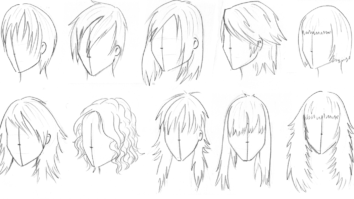 Comment faire les cheveux d'un manga fille ?
