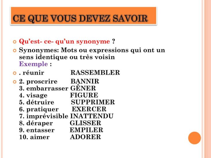Ou Decrasser synonyme ?