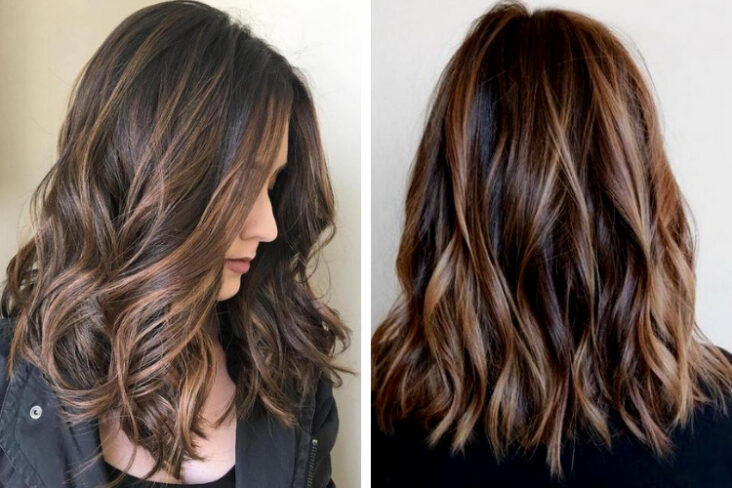 Quelle couleur de balayage sur cheveux bruns ?