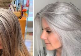 Quelle couleur de balayage sur cheveux gris ?