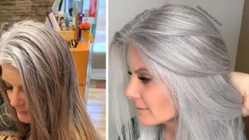 Quelle couleur de balayage sur cheveux gris ?