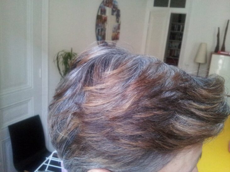 Quelles couleurs de mèches sur cheveux gris ?