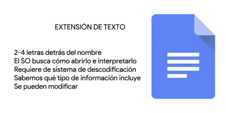 Quelles sont les extensions relatives à un fichier texte ?