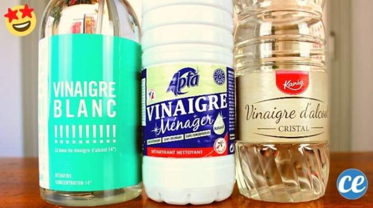 Est-ce que le vinaigre blanc des graisses ?